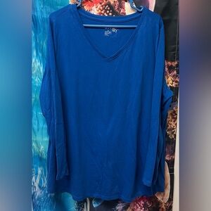 Terra & Sky Saphire Blue Long Sleeve Top